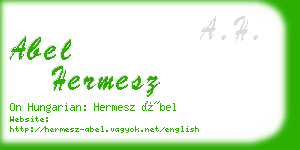 abel hermesz business card